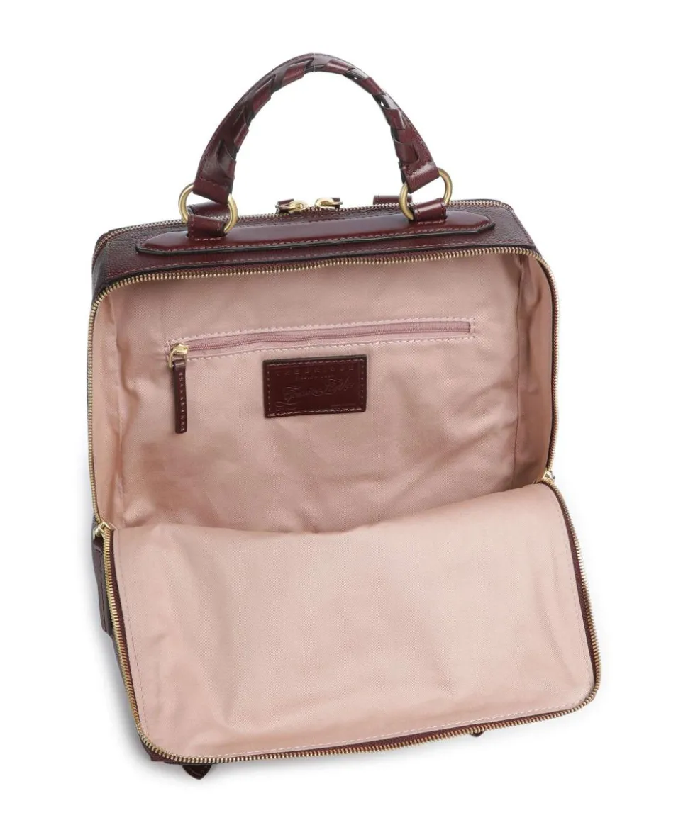 Ines Rucksack genarbtes Rindsleder dunkelrot