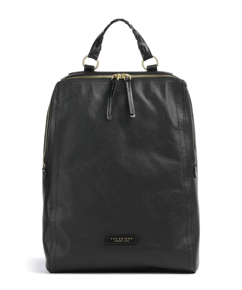 Ines Rucksack genarbtes Rindsleder schwarz