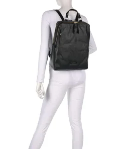 Ines Rucksack genarbtes Rindsleder schwarz