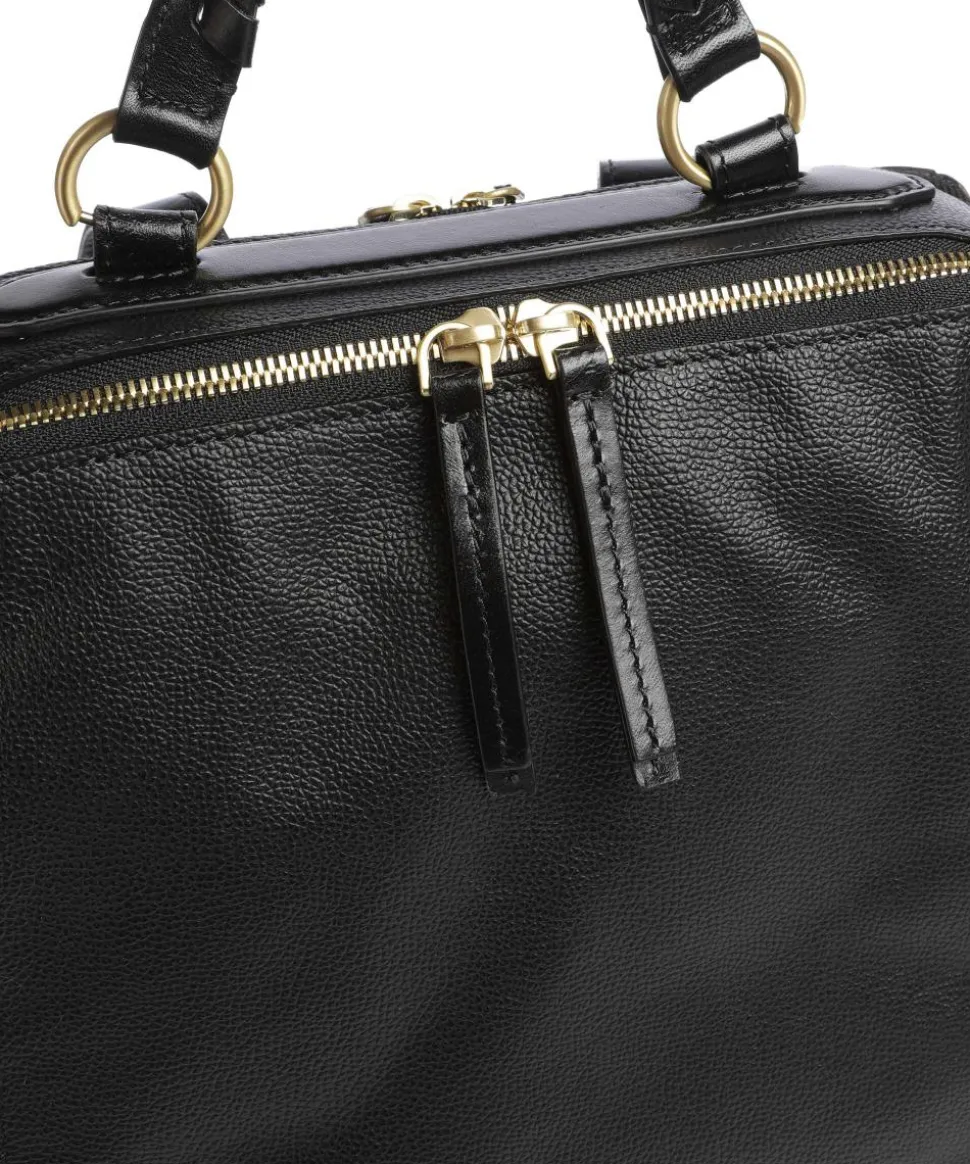 Ines Rucksack genarbtes Rindsleder schwarz