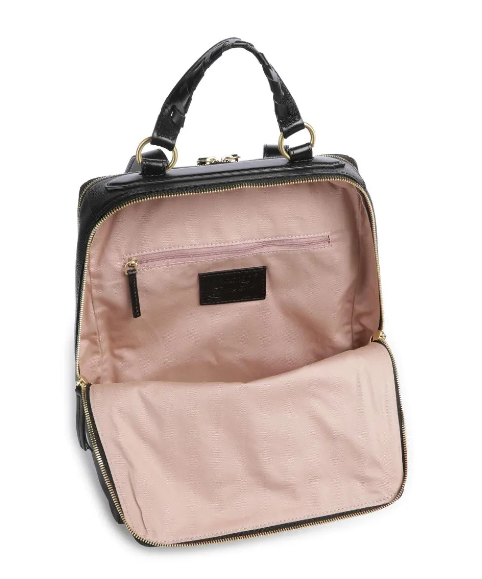 Ines Rucksack genarbtes Rindsleder schwarz