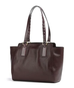 Ines Shopper genarbtes Rindsleder dunkelrot