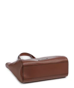 Ines Shopper genarbtes Rindsleder braun