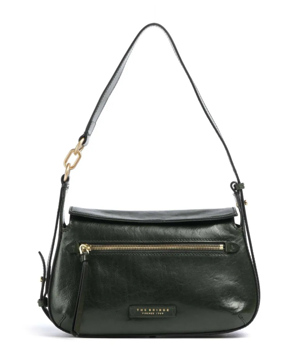 Ingrid Schultertasche fein genarbtes Rindsleder dunkelgrün