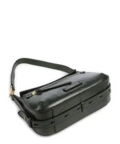 Ingrid Schultertasche fein genarbtes Rindsleder dunkelgrün