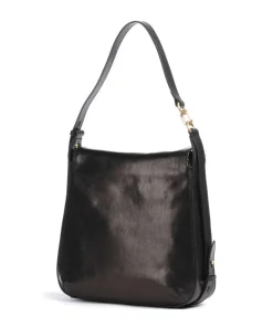 Ingrid Schultertasche fein genarbtes Rindsleder schwarz