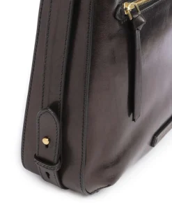 Ingrid Schultertasche fein genarbtes Rindsleder schwarz