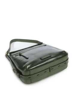 Ingrid Schultertasche fein genarbtes Rindsleder dunkelgrün