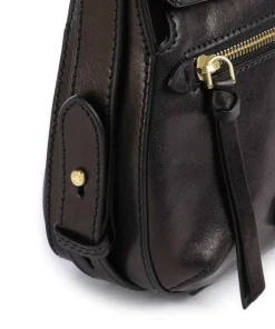 Ingrid Schultertasche fein genarbtes Rindsleder schwarz