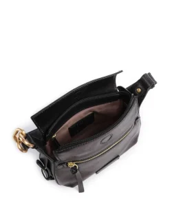 Ingrid Schultertasche fein genarbtes Rindsleder schwarz