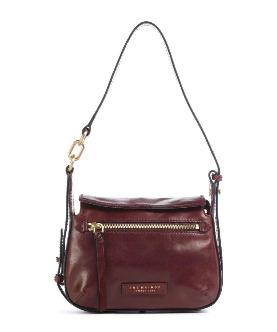 Ingrid Schultertasche fein genarbtes Rindsleder rotbraun