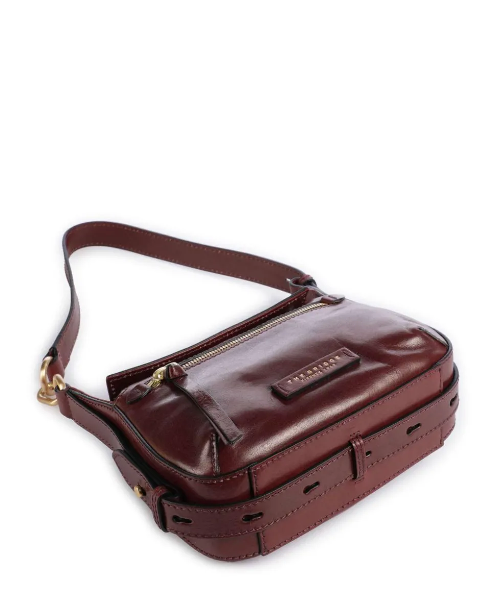 Ingrid Schultertasche fein genarbtes Rindsleder rotbraun