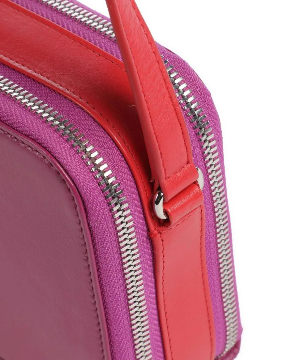 Inés Umhängetasche fein genarbtes Kalbsleder fuchsia