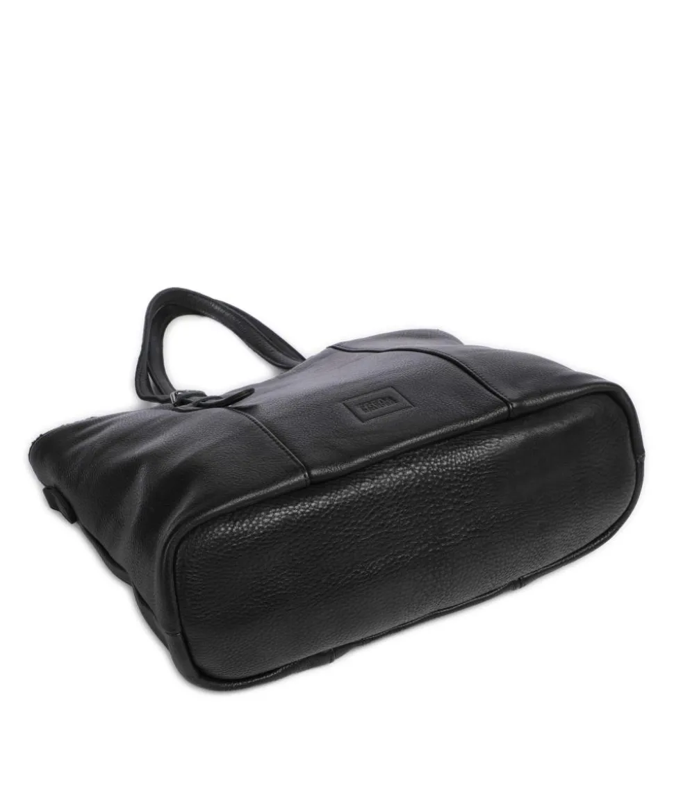 Inside Out Shopper genarbtes Leder schwarz