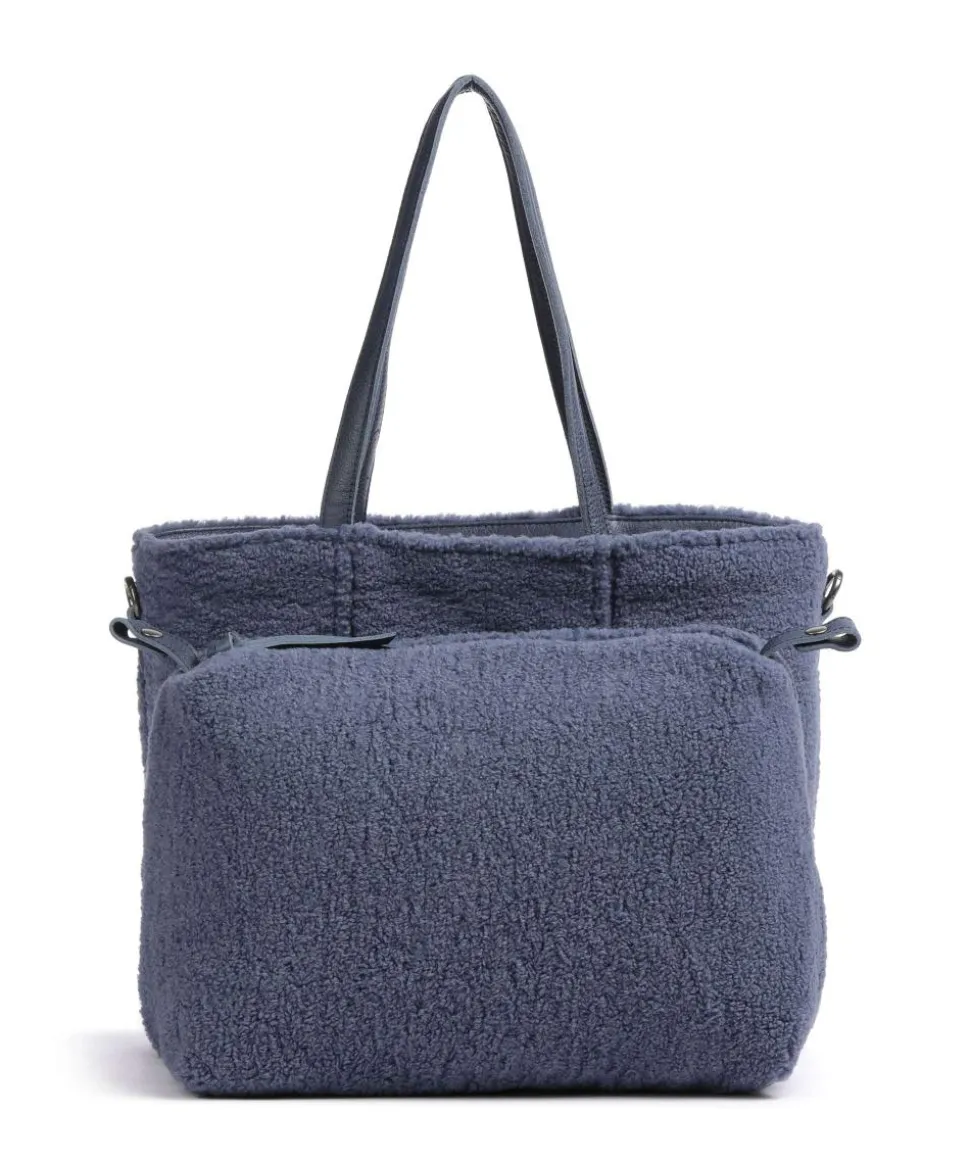Inside Out Shopper genarbtes Leder dunkelblau