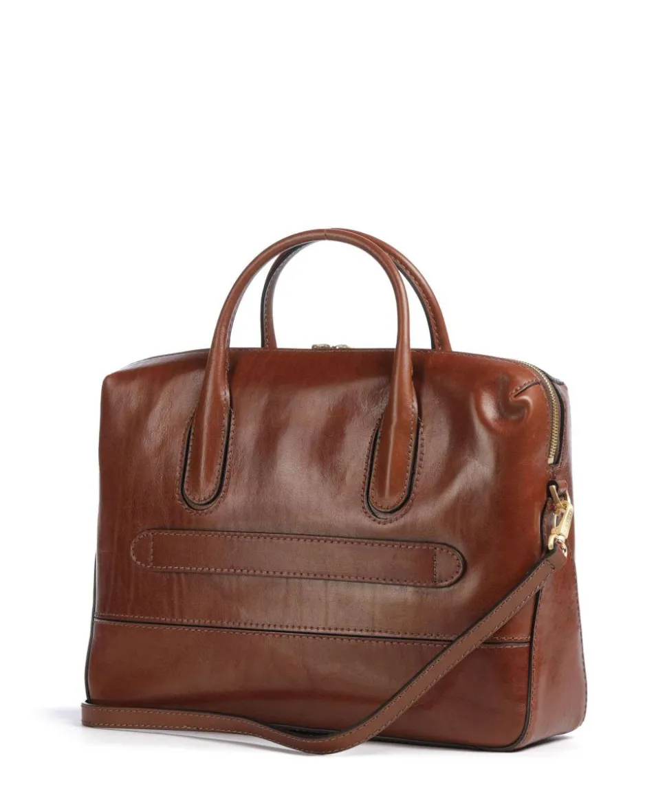 Iolanda Aktentasche 13″ fein genarbtes Rindsleder braun