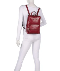 Iolanda Rucksack fein genarbtes Rindsleder dunkelrot