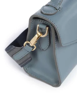 Irene Umhängetasche fein genarbtes Rindsleder blaugrau