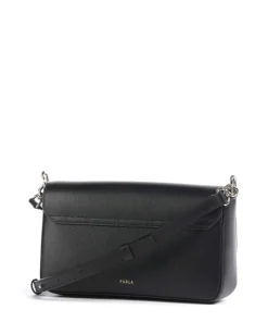 Iride S Umhängetasche genarbtes Leder schwarz