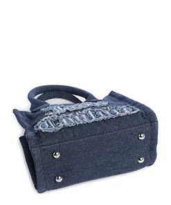 Iris Distressed S Umhängetasche Baumwolle dunkelblau