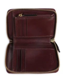 Isabella RFID Geldbörse fein genarbtes Rindsleder rotbraun