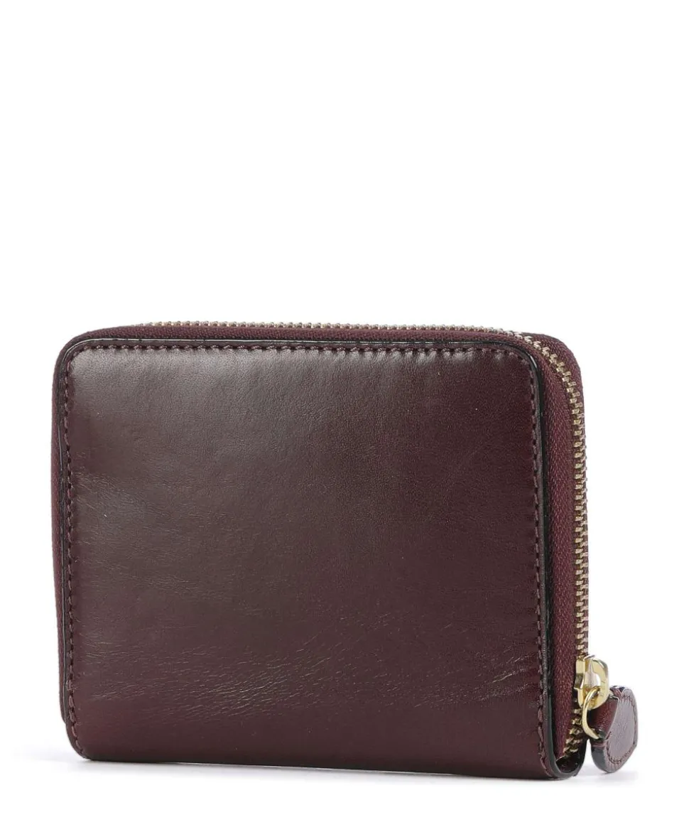 Isabella RFID Geldbörse fein genarbtes Rindsleder rotbraun