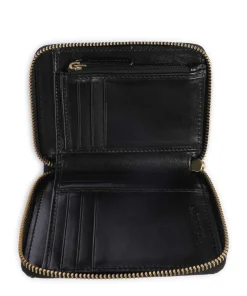 Isabella RFID Geldbörse fein genarbtes Rindsleder schwarz