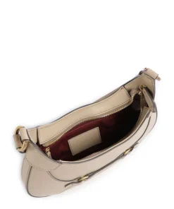 Isabella Schultertasche fein genarbtes Rindsleder beige