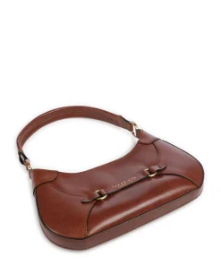 Isabella Schultertasche fein genarbtes Rindsleder braun