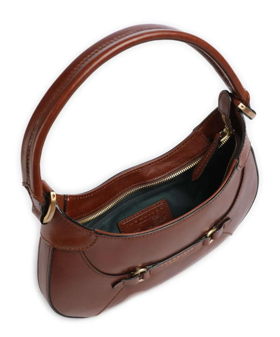 Isabella Schultertasche fein genarbtes Rindsleder braun