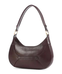 Isabella Schultertasche fein genarbtes Rindsleder dunkelrot