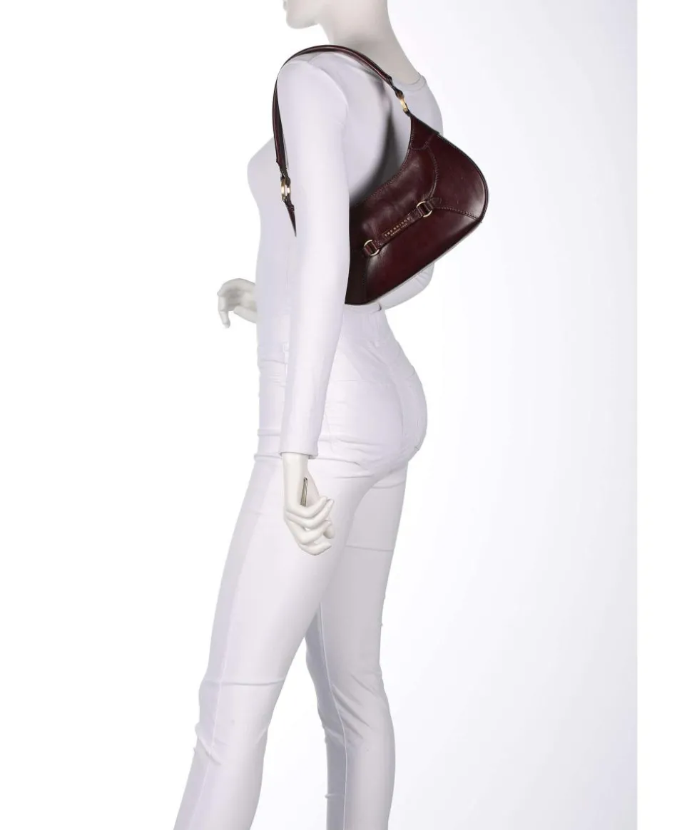 Isabella Schultertasche fein genarbtes Rindsleder dunkelrot