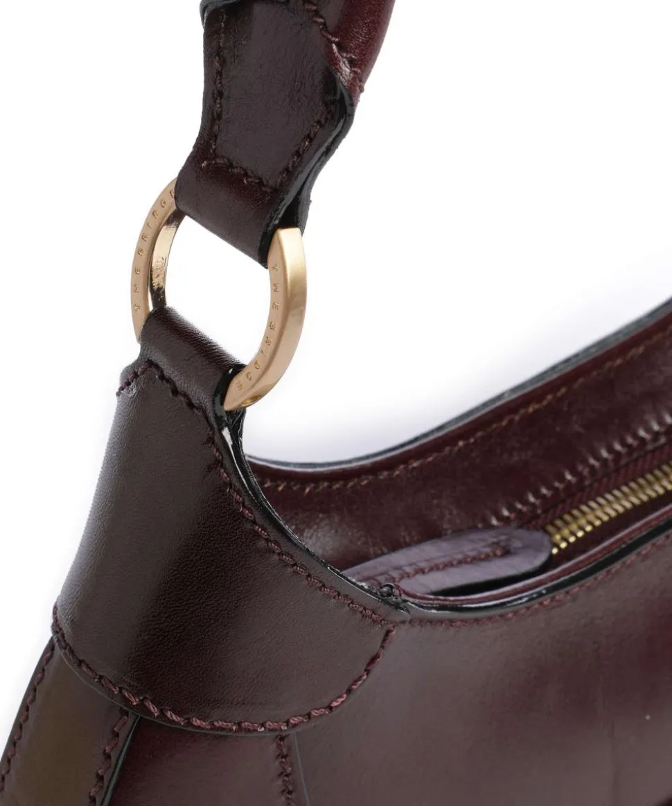 Isabella Schultertasche fein genarbtes Rindsleder dunkelrot