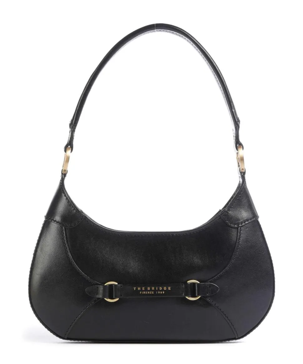 Isabella Schultertasche fein genarbtes Rindsleder schwarz