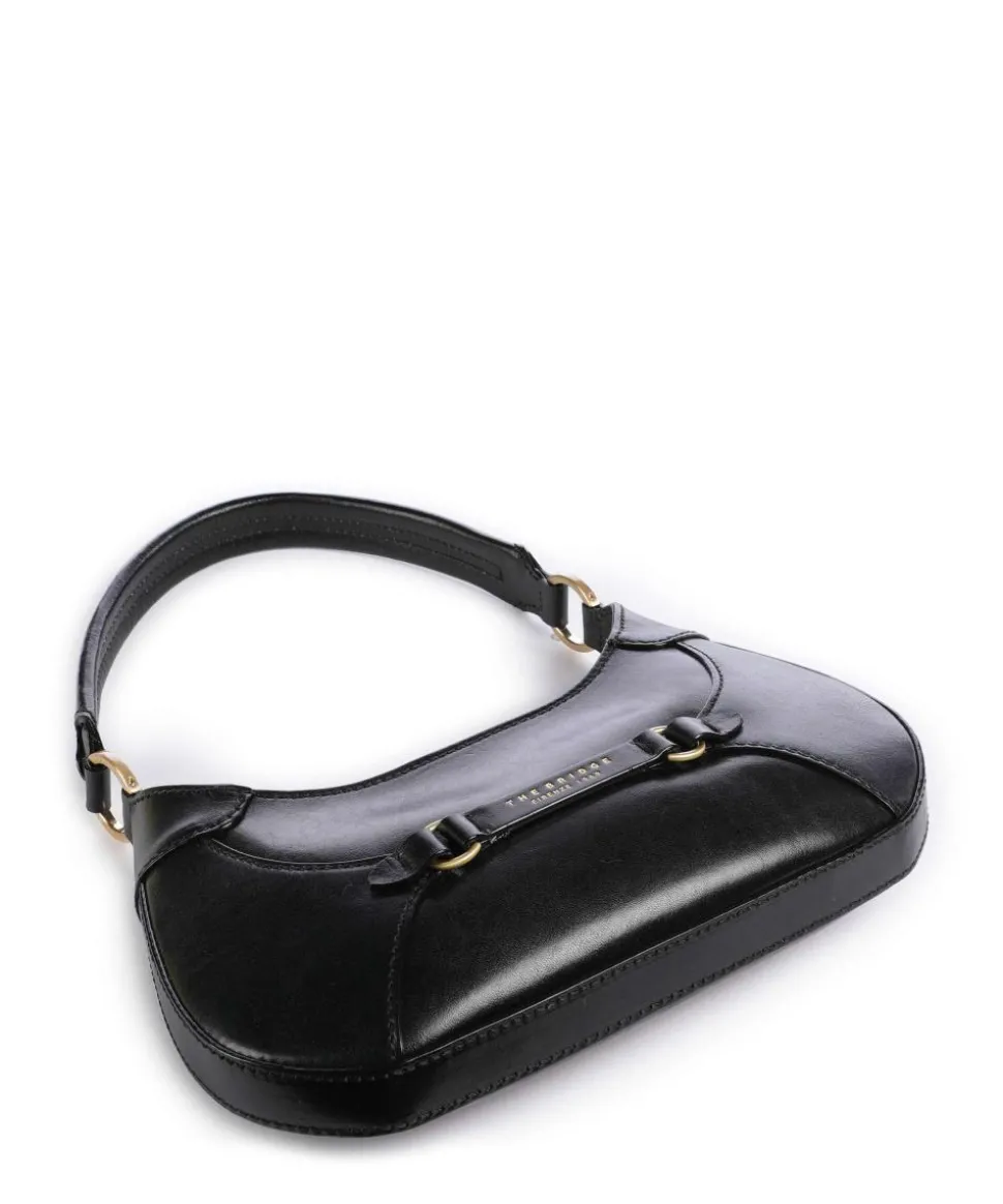 Isabella Schultertasche fein genarbtes Rindsleder schwarz