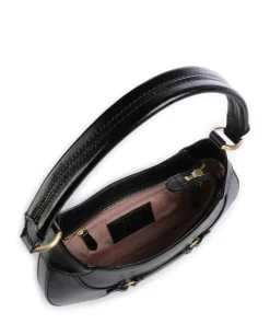 Isabella Schultertasche fein genarbtes Rindsleder schwarz