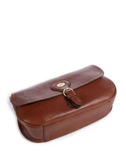 Isadora Schultertasche genarbtes Rindsleder braun