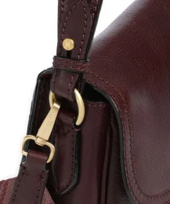 Isadora Schultertasche genarbtes Rindsleder dunkelrot