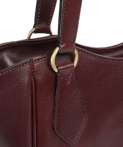 Isadora Shopper genarbtes Rindsleder wein