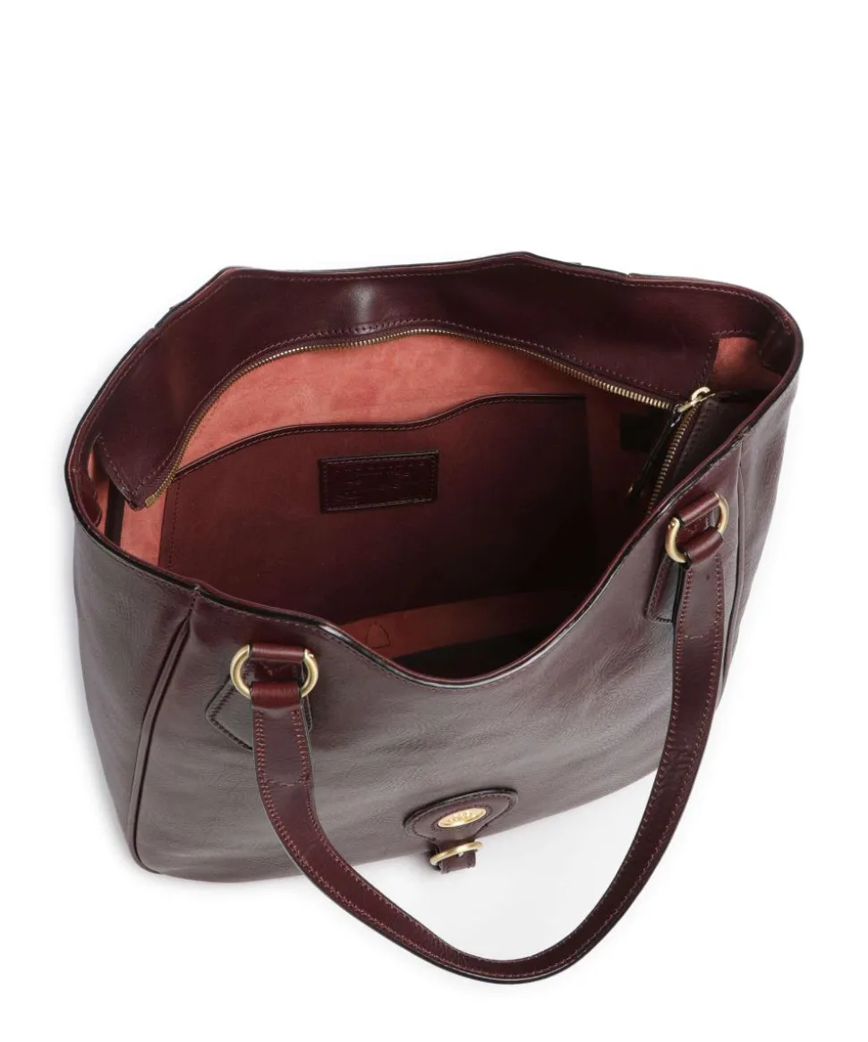 Isadora Shopper genarbtes Rindsleder wein