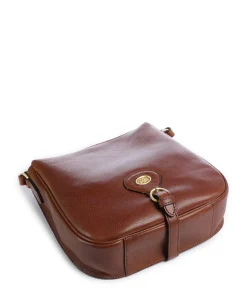 Isadora Umhängetasche genarbtes Rindsleder braun