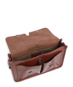 Isaia Kuriertasche fein genarbtes Rindsleder braun