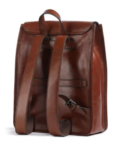 Isaia Rucksack 14″ fein genarbtes Rindsleder braun