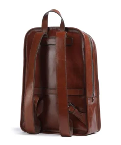 Isaia Rucksack 14″ genarbtes Rindsleder braun