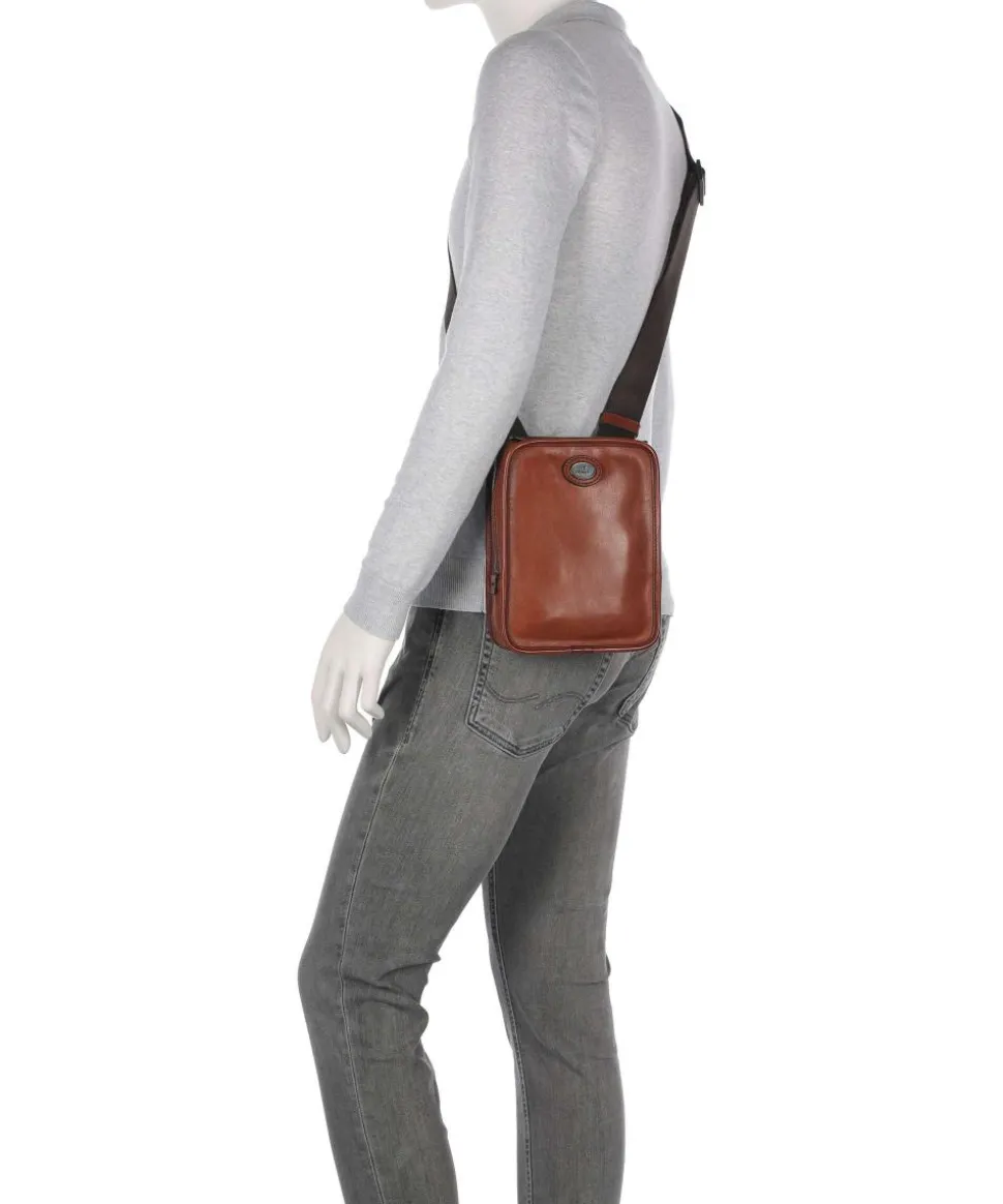 Isaia Umhängetasche Leder braun