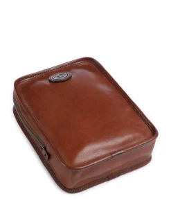 Isaia Umhängetasche Leder braun