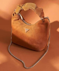 Isotta Handtasche aufgerautes Leder cognac