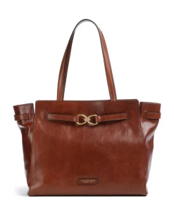 Isotta Shopper fein genarbtes Rindsleder braun