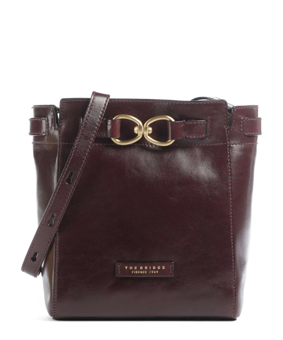 Isotta Umhängetasche fein genarbtes Rindsleder dunkelrot