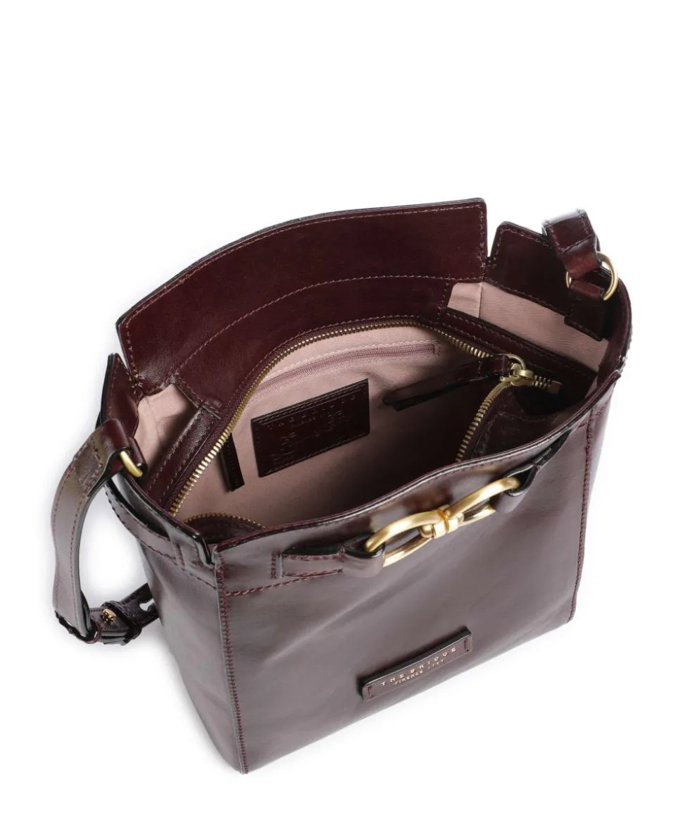 Isotta Umhängetasche fein genarbtes Rindsleder dunkelrot